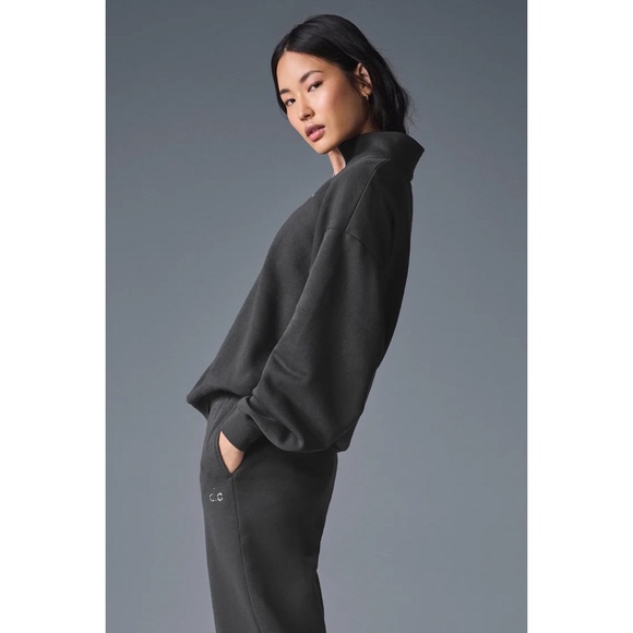 Alo Yoga Accolade 1/4 Zip Pullover Anthracite M - Picture 2 of 10